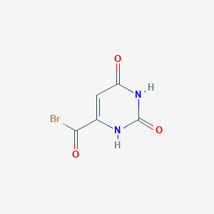 molecular formula C5H3BrN2O3 B8336030 2,6-Dioxo-1,2,3,6-tetrahydropyrimidine-4-carbonyl bromide 
