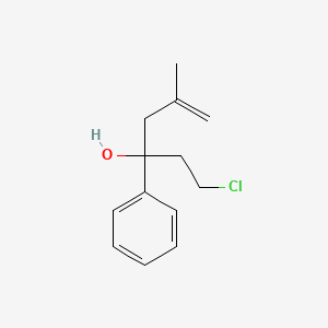 molecular formula C13H17ClO B8336038 1-Chloro-5-methyl-3-phenylhex-5-en-3-ol 
