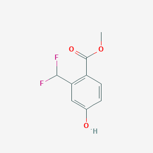 molecular formula C9H8F2O3 B8336085 Methyl 2-(difluoromethyl)-4-hydroxybenzoate 