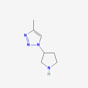 molecular formula C7H12N4 B8336118 4-Methyl-1-pyrrolidin-3-yltriazole 