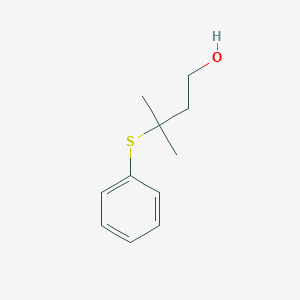 molecular formula C11H16OS B8336146 3-Methyl-3-(phenylthio)butan-1-ol 