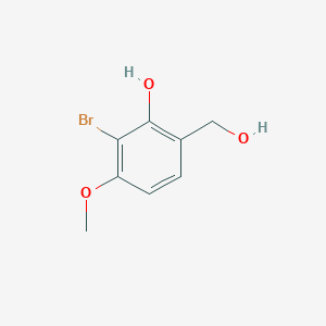 molecular formula C8H9BrO3 B8336161 3-Bromo-2-hydroxy-4-methoxybenzenemethanol 