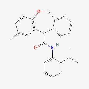 molecular formula C25H25NO2 B8336166 6,11-Dihydro-N-(2-isopropylphenyl)-2-methyldibenz(b,e)oxepin-11-carboxamide CAS No. 144169-97-1