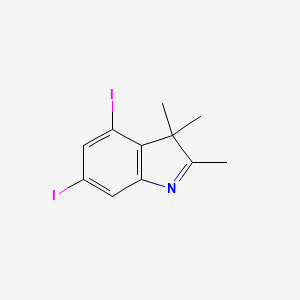 4,6-diiodo-2,3,3-trimethyl-3H-indole