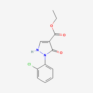 molecular formula C12H11ClN2O3 B8336193 ethyl 2-(2-chlorophenyl)-3-oxo-2,3-dihydro-1H-pyrazole-4-carboxylate 