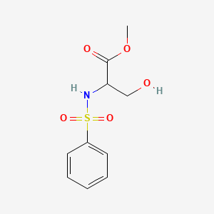 molecular formula C10H13NO5S B8336227 N-(Phenylsulfonyl)-L-serine methyl ester 