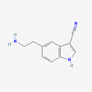 molecular formula C11H11N3 B8336243 3-Cyano-5-(2-aminoethyl)indole 