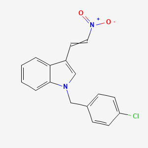 B8336291 1-[(4-Chlorophenyl)methyl]-3-(2-nitroethenyl)indole CAS No. 151409-86-8