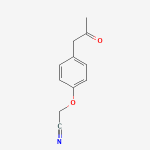 molecular formula C11H11NO2 B8336316 4-Acetonylphenoxyacetonitrile 