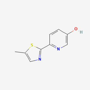 molecular formula C9H8N2OS B8336361 6-(5-Methylthiazol-2-yl)pyridin-3-ol 