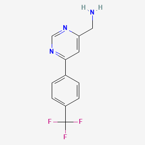 molecular formula C12H10F3N3 B8336376 (6-(4-Trifluoromethyl-phenyl)-pyrimidin-4-yl)methylamine 