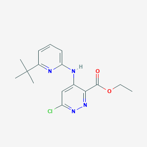 molecular formula C16H19ClN4O2 B8336389 Ethyl 4-(6-tert-butylpyridin-2-ylamino)-6-chloropyridazine-3-carboxylate 