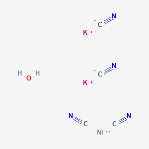 molecular formula C4H2K2N4NiO B083364 Dipotassium tetracyanonickelate hydrate CAS No. 14323-41-2
