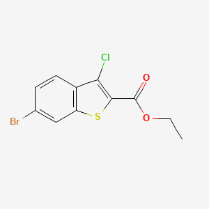 molecular formula C11H8BrClO2S B8336416 Ethyl 6-bromo-3-chlorobenzo[b]thiophen-2-carboxylate 