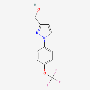 molecular formula C11H9F3N2O2 B8336445 {1-[4-(trifluoromethoxy)phenyl]-1H-pyrazol-3-yl}methanol 