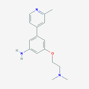 molecular formula C16H21N3O B8336464 3-(2-(Dimethylamino)ethoxy)-5-(2-methylpyridin-4-yl)benzenamine 