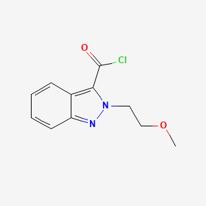 molecular formula C11H11ClN2O2 B8336479 2-(2-methoxyethyl)-2H-indazole-3-carbonyl chloride 
