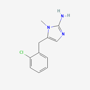 molecular formula C11H12ClN3 B8336499 5-(2-Chloro-benzyl)-1-methyl-1H-imidazol-2-ylamine 