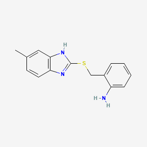 2-[[(5-Methyl-1H-benzimidazol-2-yl)thio]methyl]benzenamine