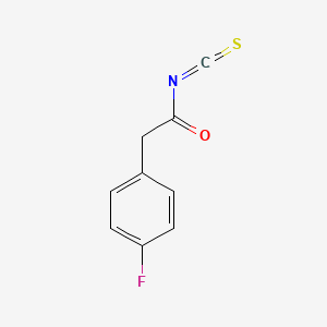 molecular formula C9H6FNOS B8336574 2-(4-Fluorophenyl)acetyl isothiocyanate 