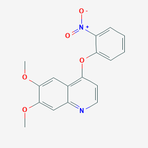 molecular formula C17H14N2O5 B8336592 6,7-Dimethoxy-4-(2-nitrophenoxy)quinoline CAS No. 190728-26-8