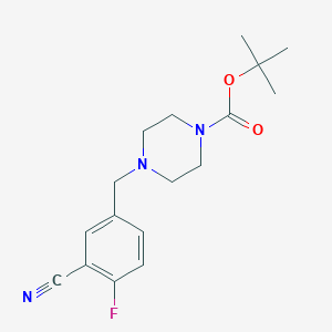 molecular formula C17H22FN3O2 B8336643 Tert-butyl 4-(3-cyano-4-fluorobenzyl)piperazine-1-carboxylate 