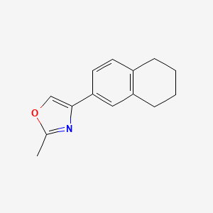 molecular formula C14H15NO B8336697 2-Methyl-4-(5,6,7,8-tetrahydronaphthalen-2-yl)oxazole 