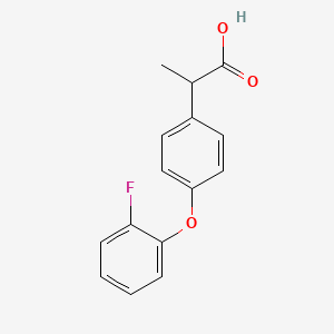 molecular formula C15H13FO3 B8336716 2-[4-(2-Fluorophenoxy)phenyl]propionic acid 