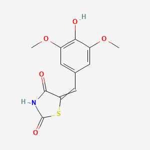 molecular formula C12H11NO5S B8336830 5-[(4-Hydroxy-3,5-dimethoxyphenyl)methylene]-2,4-thiazolidinedione 