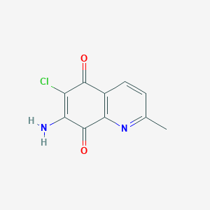 molecular formula C10H7ClN2O2 B8336876 7-Amino-6-chloro-2-methylquinoline-5,8-dione 