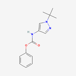 molecular formula C14H17N3O2 B8336953 phenyl 1-tert-butyl-1H-pyrazol-4-ylcarbamate 