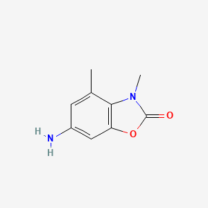 molecular formula C9H10N2O2 B8336960 6-amino-3,4-dimethyl-3H-benzoxazol-2-one 