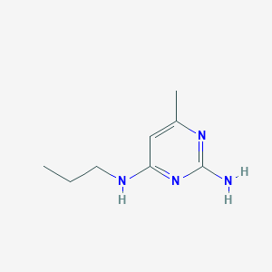 molecular formula C8H14N4 B8336976 2-Amino-4-propylamino-6-methylpyrimidine 