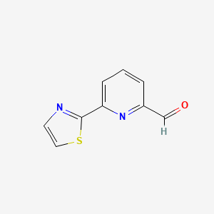 molecular formula C9H6N2OS B8336987 6-(Thiazol-2-yl)picolinaldehyde 