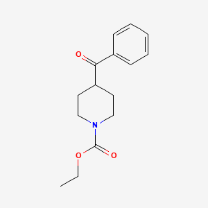 molecular formula C15H19NO3 B8337027 Ethyl 4-benzoyl-1-piperidinecarboxylate 