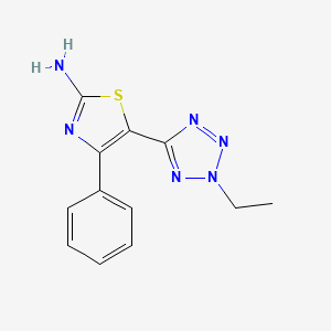 molecular formula C12H12N6S B8337029 5-(2-Ethyl-2H-tetrazol-5-yl)-4-phenyl-thiazol-2-ylamine 
