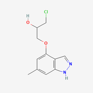 molecular formula C11H13ClN2O2 B8337145 4-(3-Chloro-2-hydroxypropoxy)-6-methyl-indazole 