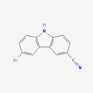 molecular formula C13H7BrN2 B8337158 6-bromo-9H-carbazole-3-carbonitrile 