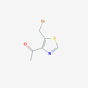 molecular formula C6H6BrNOS B8337176 1-[5-(Bromomethyl)-1,3-thiazol-4-yl]ethan-1-one 