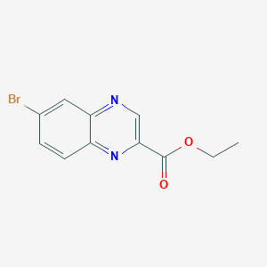 molecular formula C11H9BrN2O2 B8337202 Ethyl 6-bromo-2-quinoxalinecarboxylate 