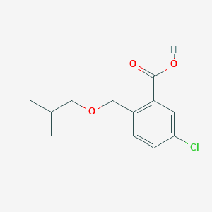 molecular formula C12H15ClO3 B8337226 5-Chloro-2-(isobutoxymethyl)benzoic acid 
