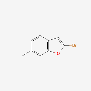 molecular formula C9H7BrO B8337235 2-Bromo-6-methylbenzofuran 
