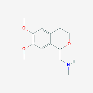 molecular formula C13H19NO3 B8337275 6,7-Dimethoxy-N-methyl-1-isochromanmethylamine 