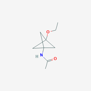 molecular formula C9H15NO2 B8337294 N-{3-ethoxybicyclo[1.1.1]pentan-1-yl}acetamide 