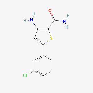 molecular formula C11H9ClN2OS B8337389 3-Amino-5-(3-chlorophenyl)-2-thiophenecarboxamide 