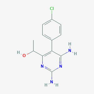 1-[2,6-Diamino-5-(4-chlorophenyl)pyrimidin-4-yl]ethanol