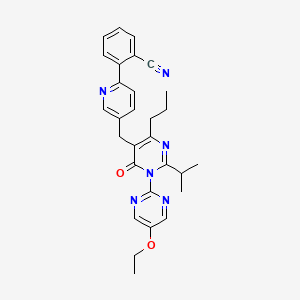 2-{5-{[1-(5-Ethoxypyrimidin-2-yl)-2-isopropyl-6-oxo-4-propyl-1,6-dihydropyrimidin-5-yl]methyl}pyridin-2-yl}benzonitrile