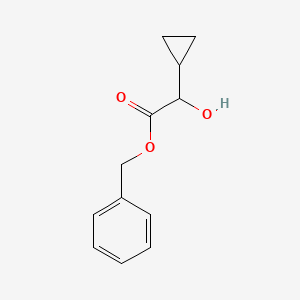 molecular formula C12H14O3 B8337456 Benzyl 2-cyclopropyl-2-hydroxyacetate 