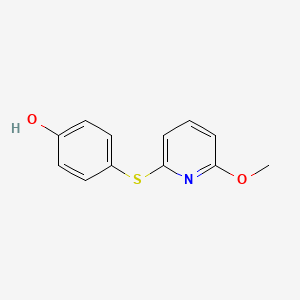 molecular formula C12H11NO2S B8337462 4-((6-Methoxy-2-pyridyl)thio)phenol 