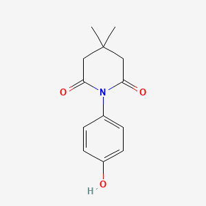 molecular formula C13H15NO3 B8337478 1-(4-Hydroxyphenyl)-4,4-dimethylpiperidine-2,6-dione 